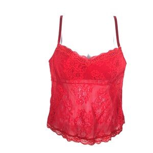 Frederick’s of Hollywood red lace tank size large